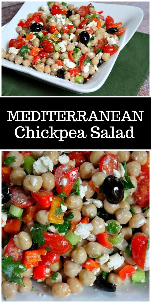 Quick No-Cook Mediterranean Chickpea Salad