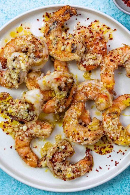 Crispy Parmesan-Garlic Shrimp Skewers