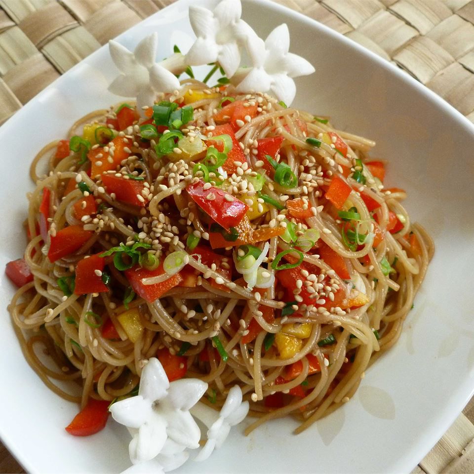 Cold Lemon-Ginger Noodle Salad with Sesame Dressing