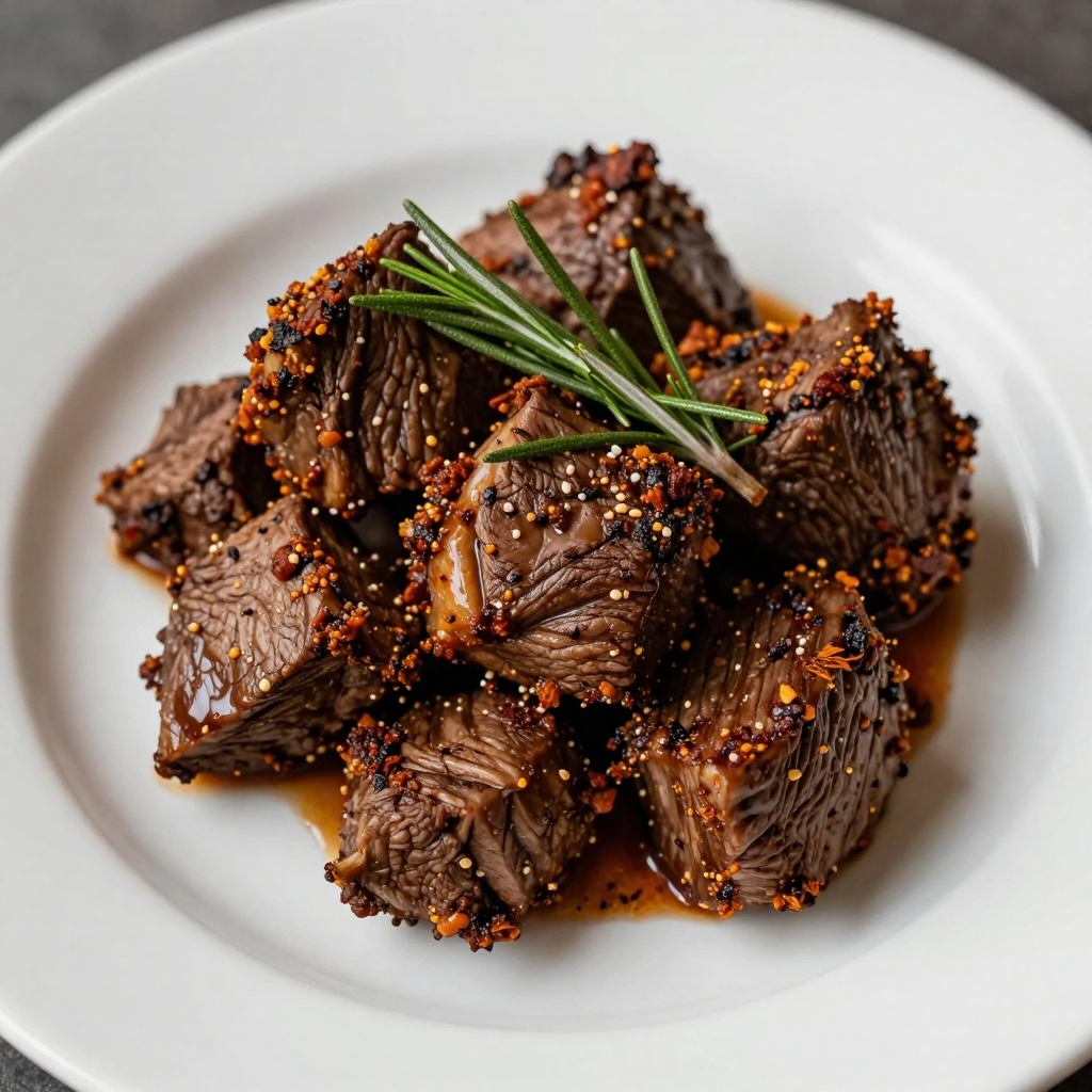 Slow-Simmered Spiced Beef Tibs with Berbere and Rosemary