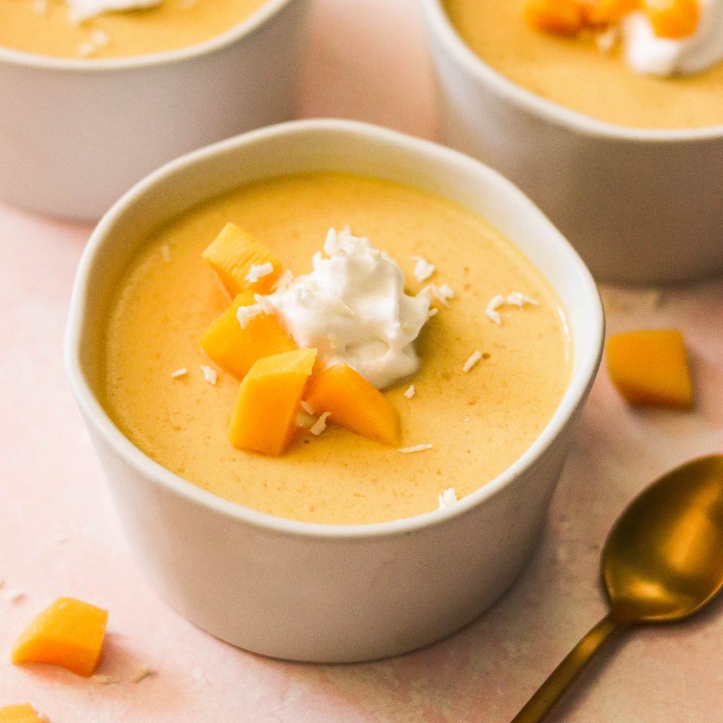 No-Bake Tropical Coconut Mango Pudding