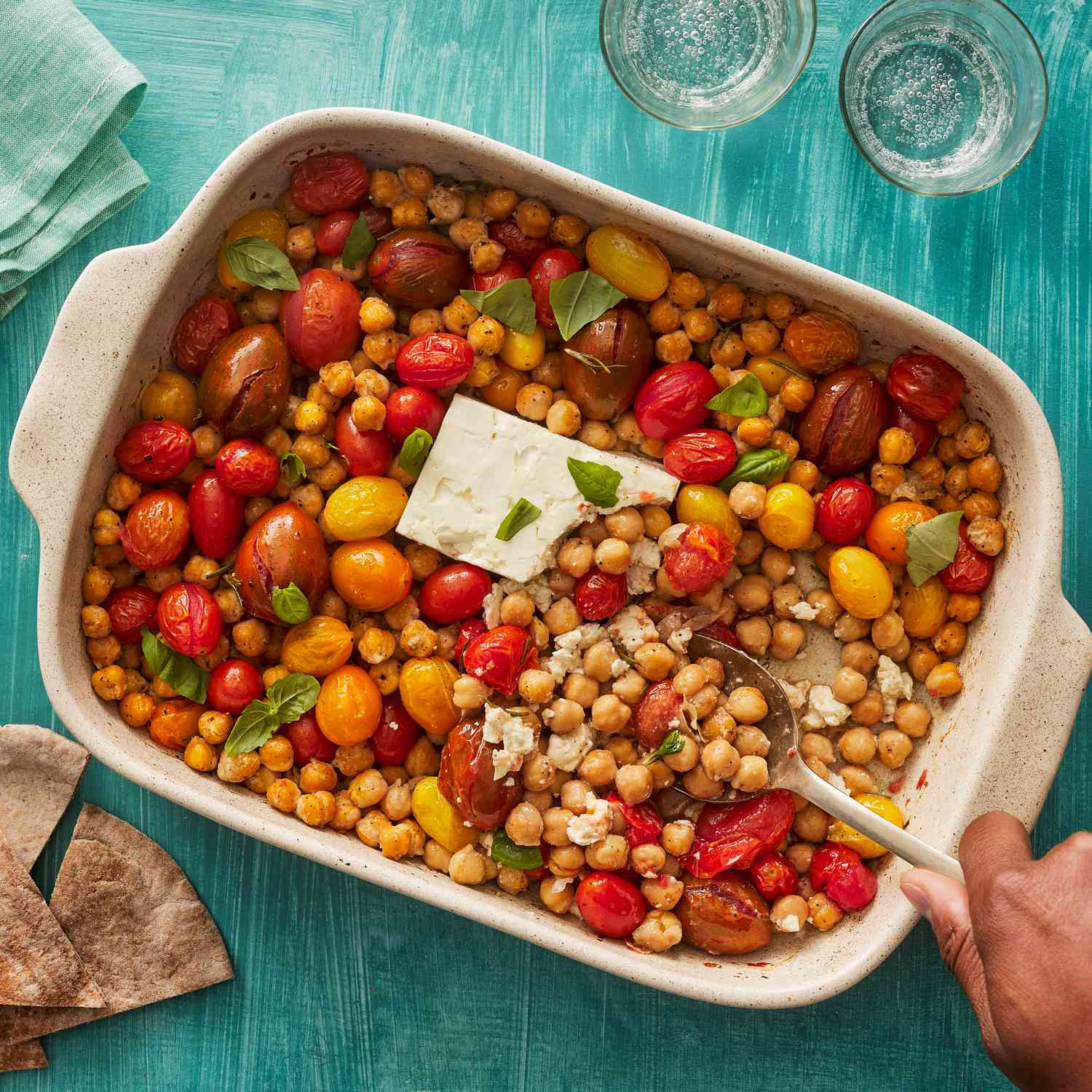 Half-Baked Mediterranean Chickpea and Feta Sheet Pan