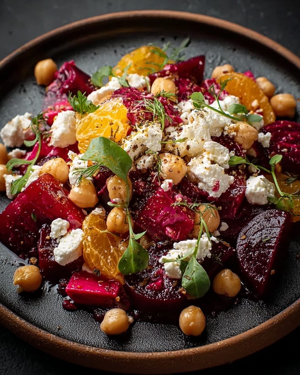 Smoked Beetroot and Fetta Salad with Lemon Myrtle Dressing