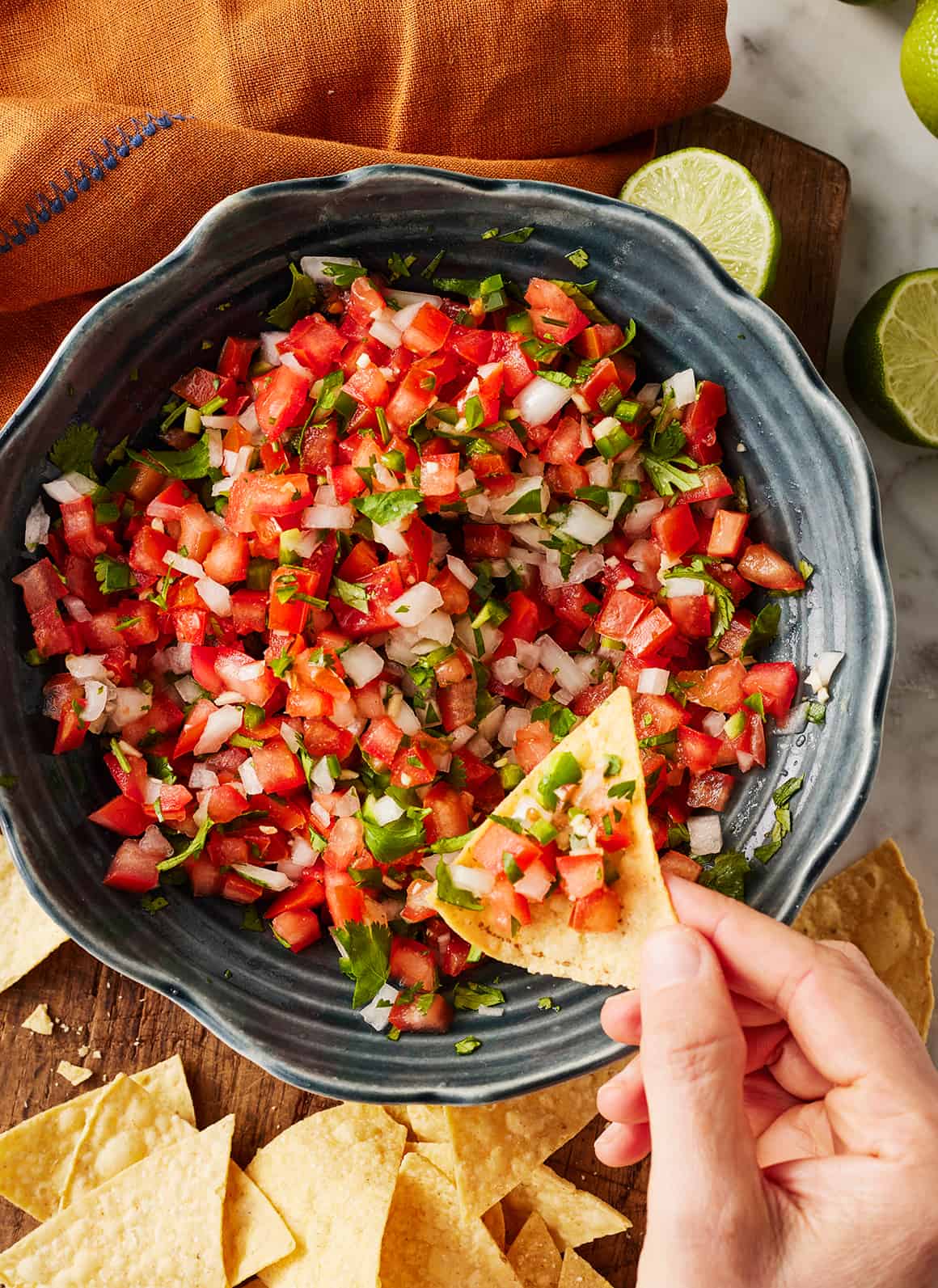 Grilled Corn Tortillas with Guatemalan Pico de Gallo and Queso Fresco