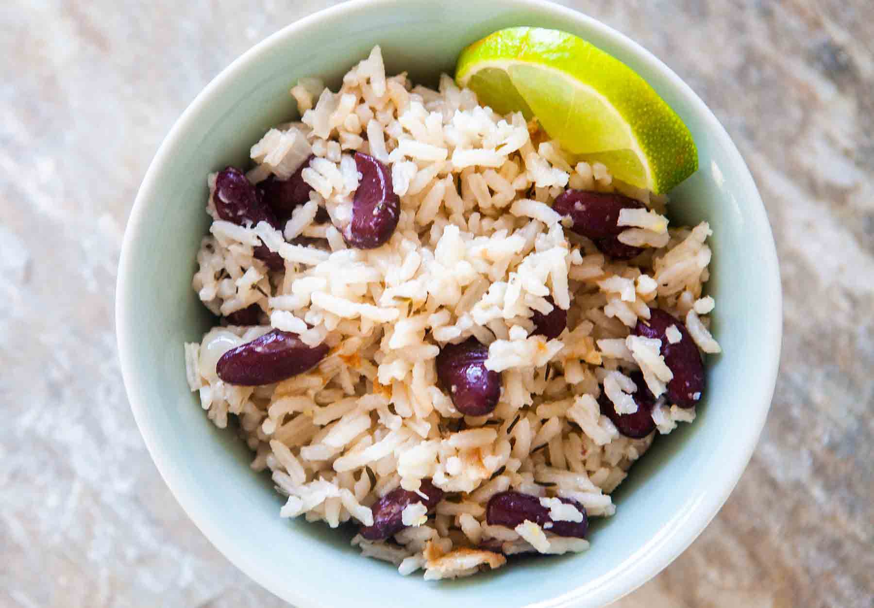 Guatemalan Rice and Beans with Coconut and Cilantro