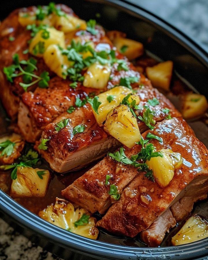 Hawaiian-Style Pork Shoulder with Pineapple Glaze