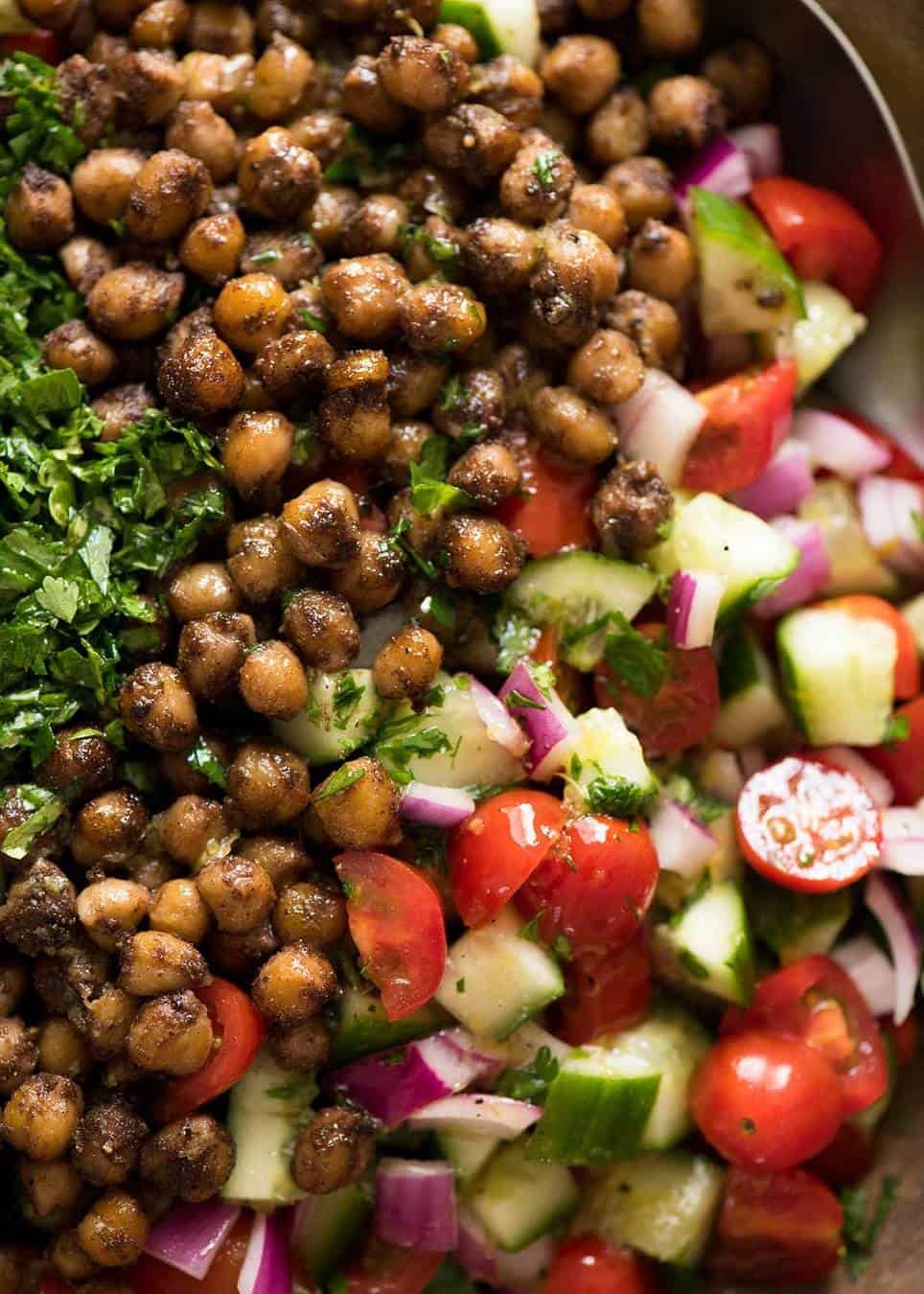 Roasted Chickpea and Cumin-Spiced Cauliflower Salad