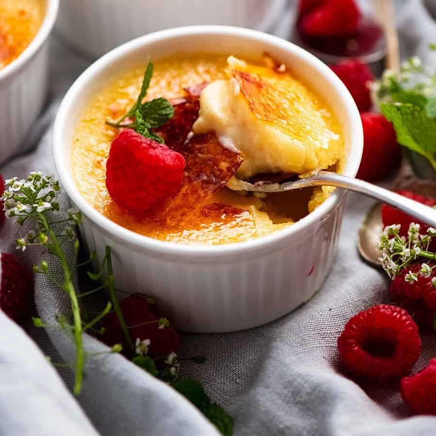 Torch-Browned Vanilla Bean Crème Brûlée