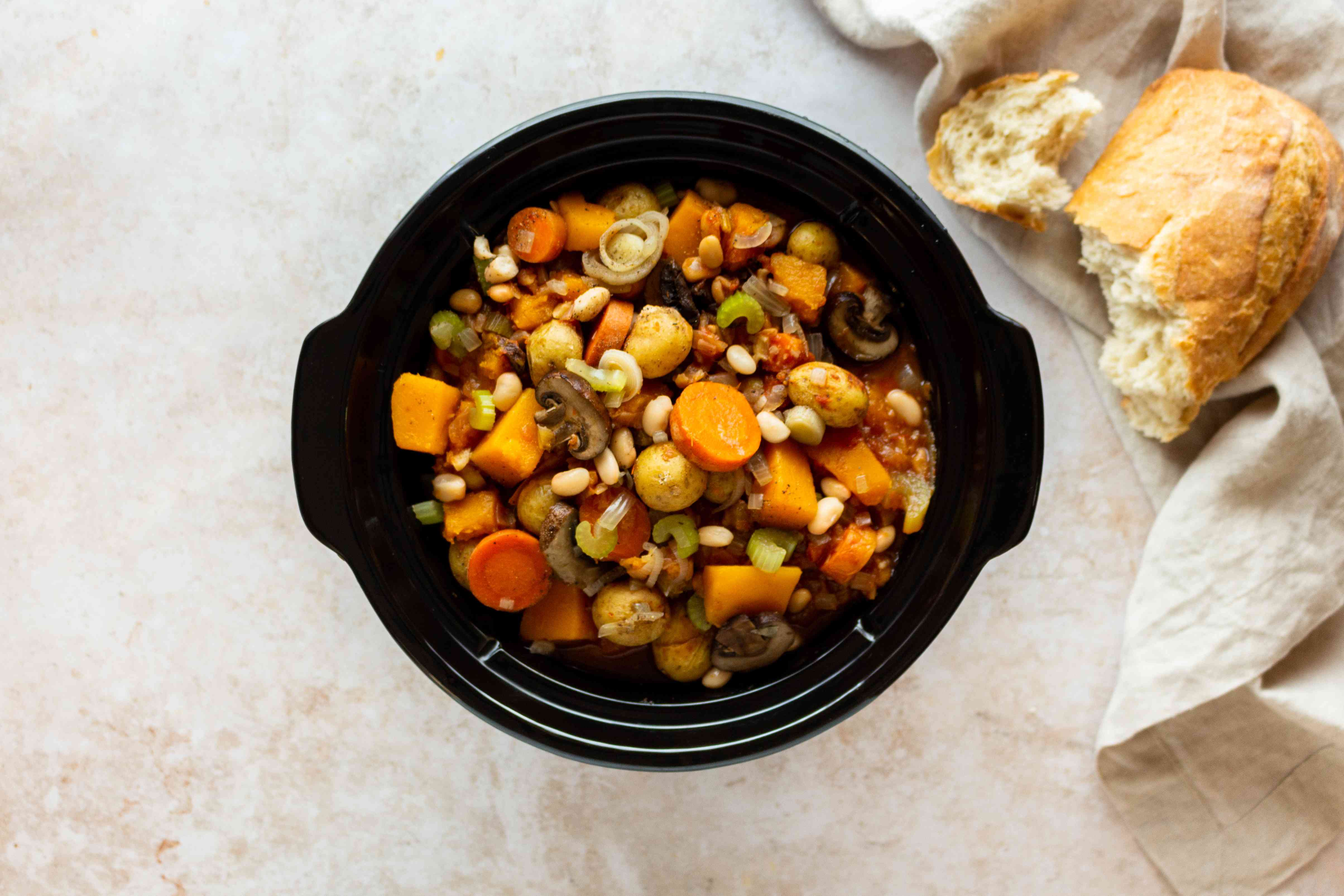 Underground Shelter Bean and Root Vegetable Stew