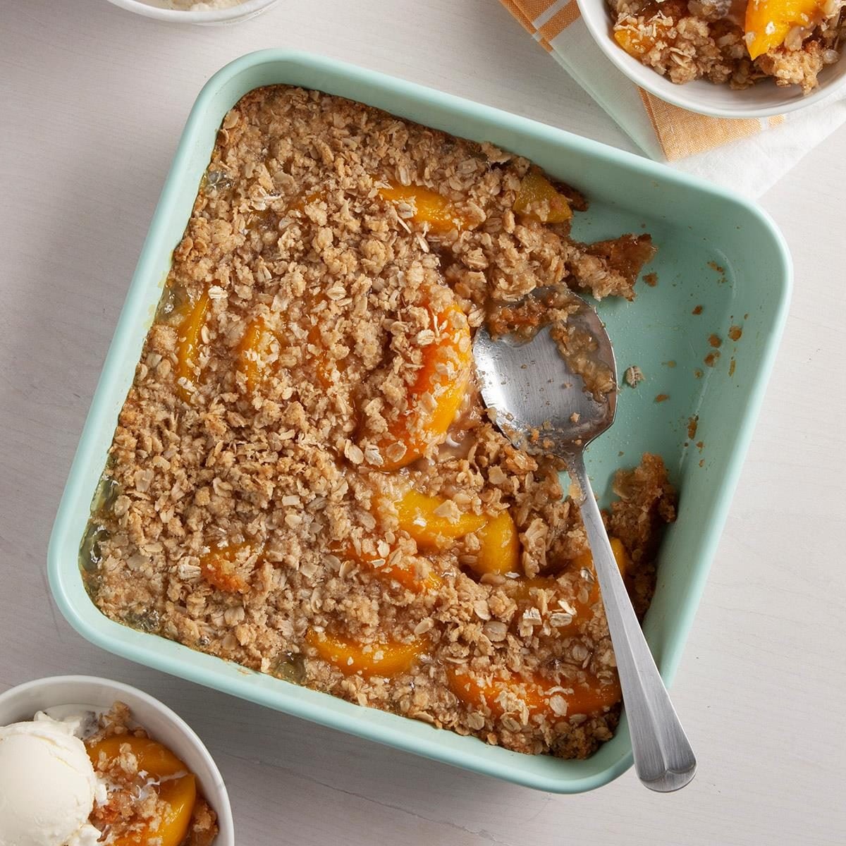 Cornmeal and Peach Cobbler with Oat Topping