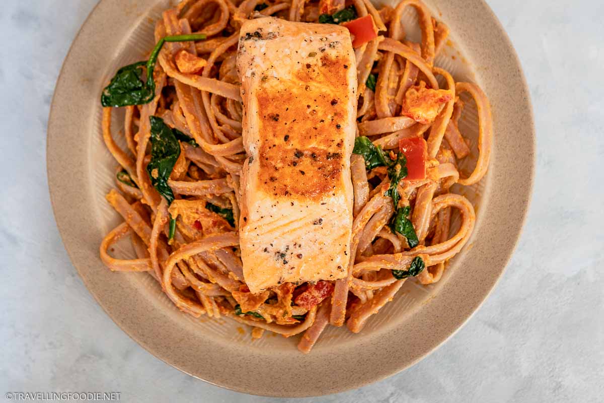Italian Pan-Seared Salmon with Sun-Dried Tomato Pesto