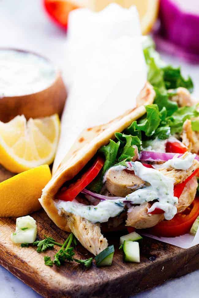 Slow-Cooked Greek Beef Gyro with Tzatziki Sauce