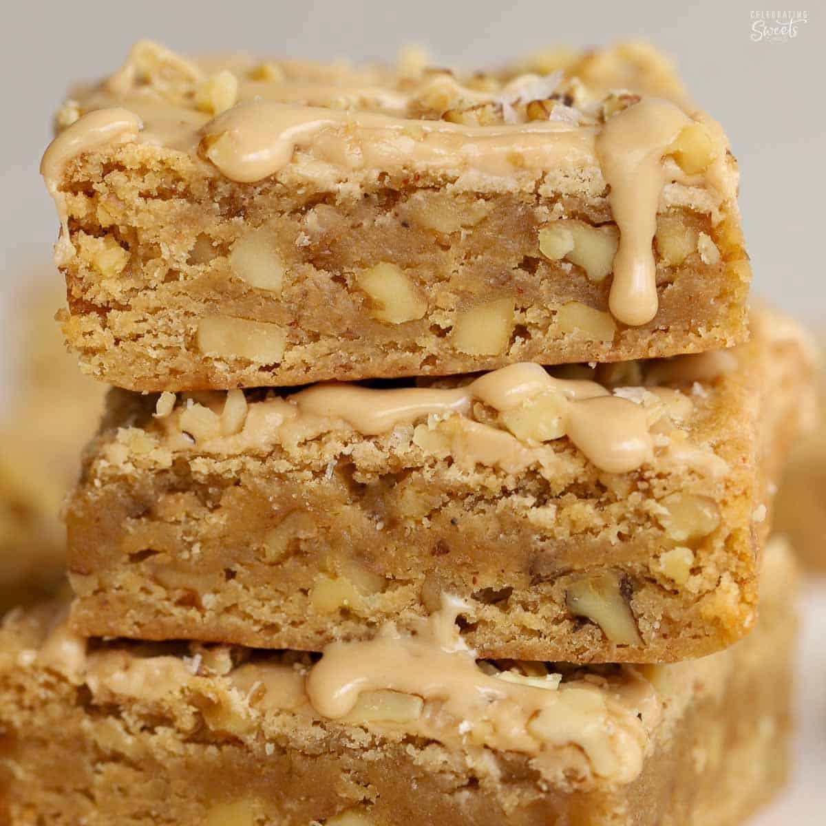 Baked Oat and Walnut Bars with Maple Drizzle
