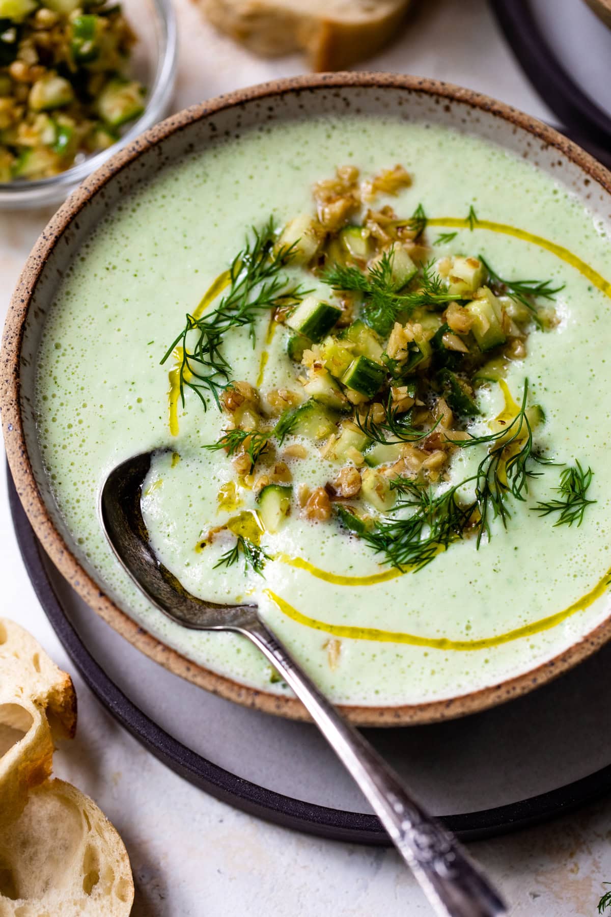 Hydrating Cucumber-Ginger Soup for Headache Relief