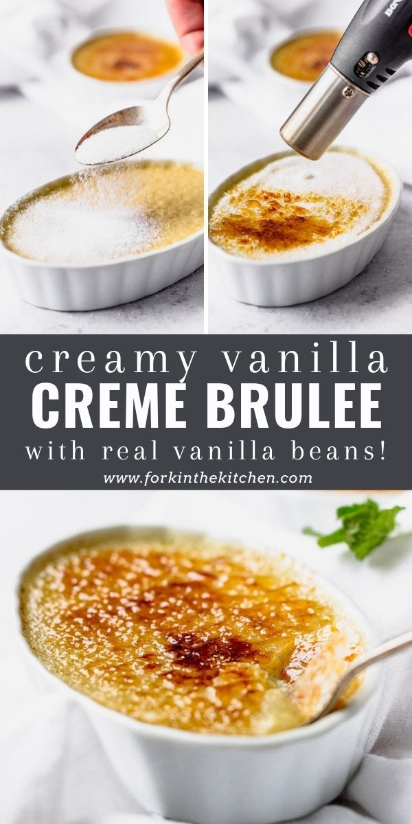 Vanilla Bean Crème Brûlée with Torched Sugar