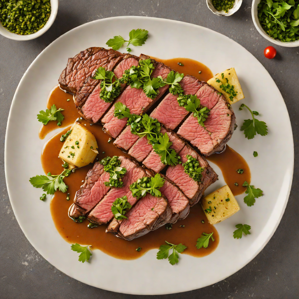 Sautéed Picanha Steak with Chimichurri Sauce