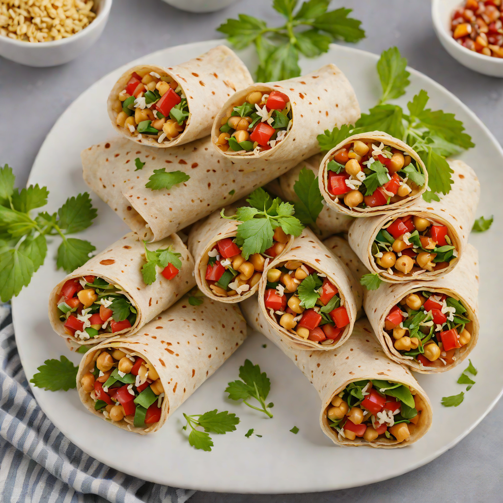 No-Bake Mediterranean Chickpea and Herb Wraps
