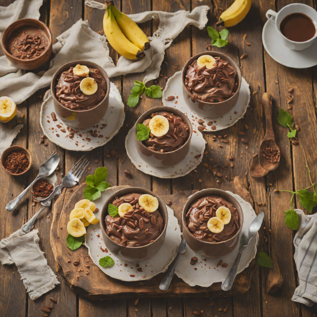 Steamed Chocolate Banana Pudding for Two