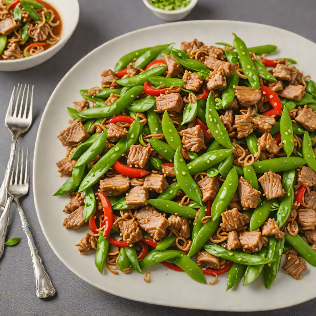 Quick Pork Stir-Fry with Ginger and Snow Peas