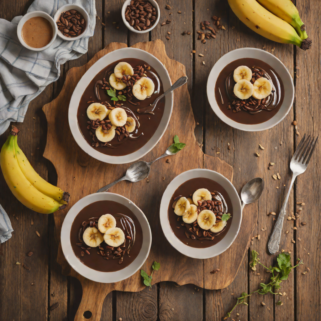 Pan-Seared Banana and Dark Chocolate Pudding for Two