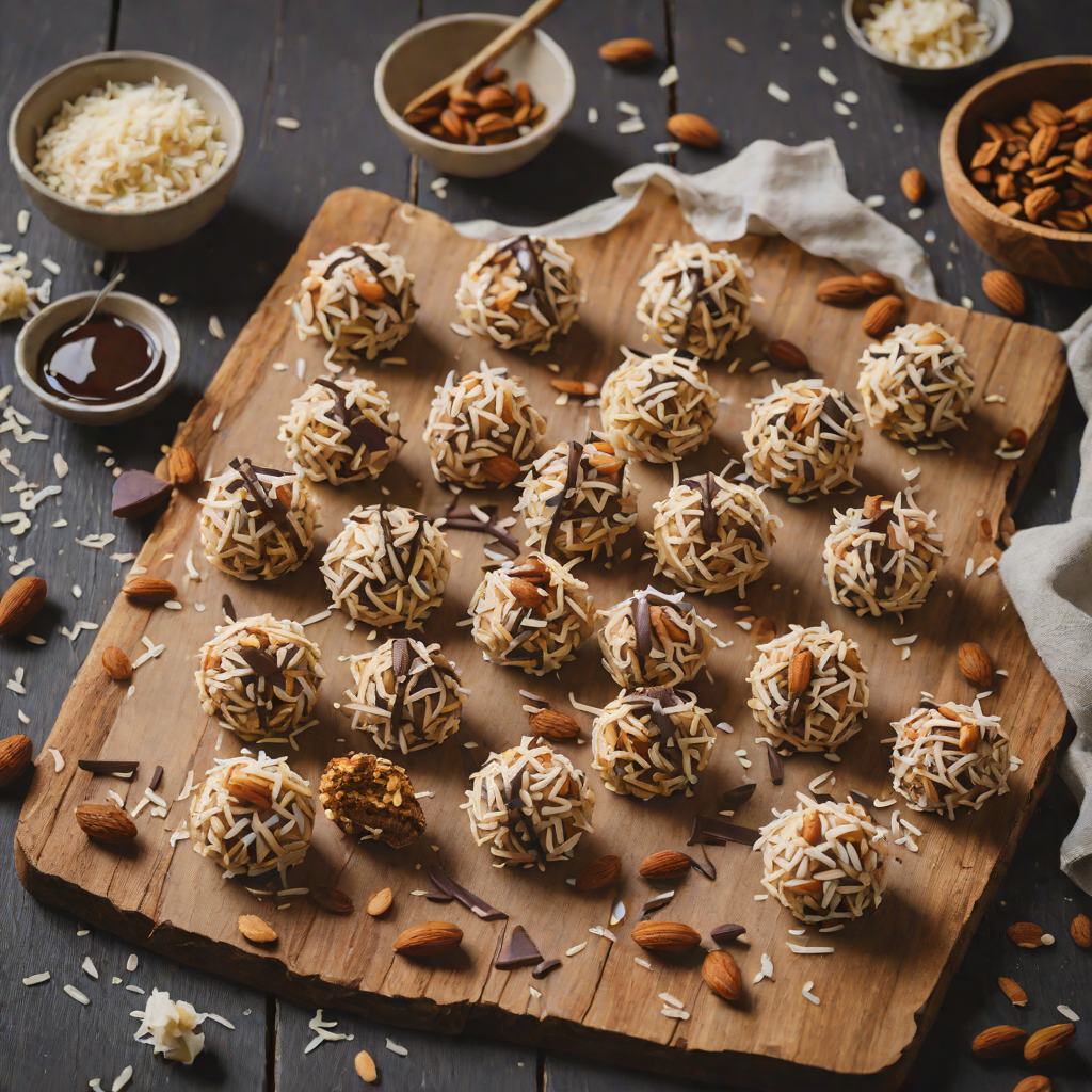 No-Bake Coconut and Almond Energy Bites with Dark Chocolate
