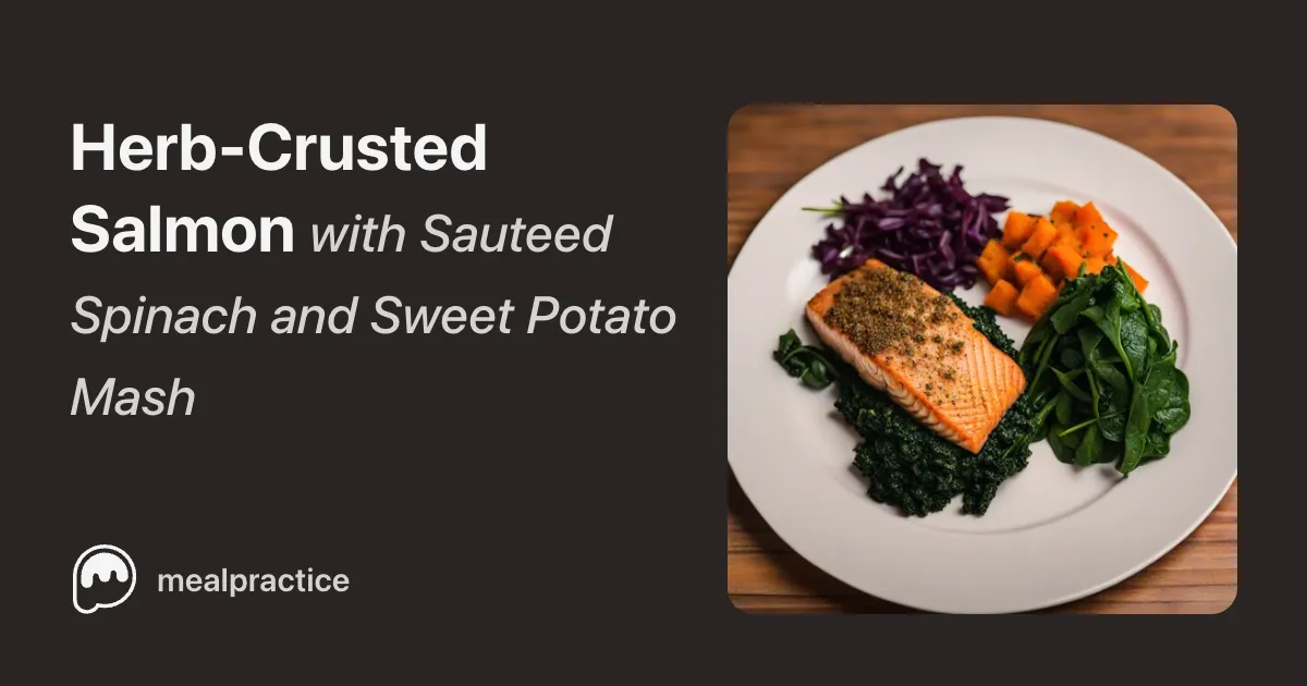 Herb-Crusted Salmon with Sweet Potato Mash for Energy