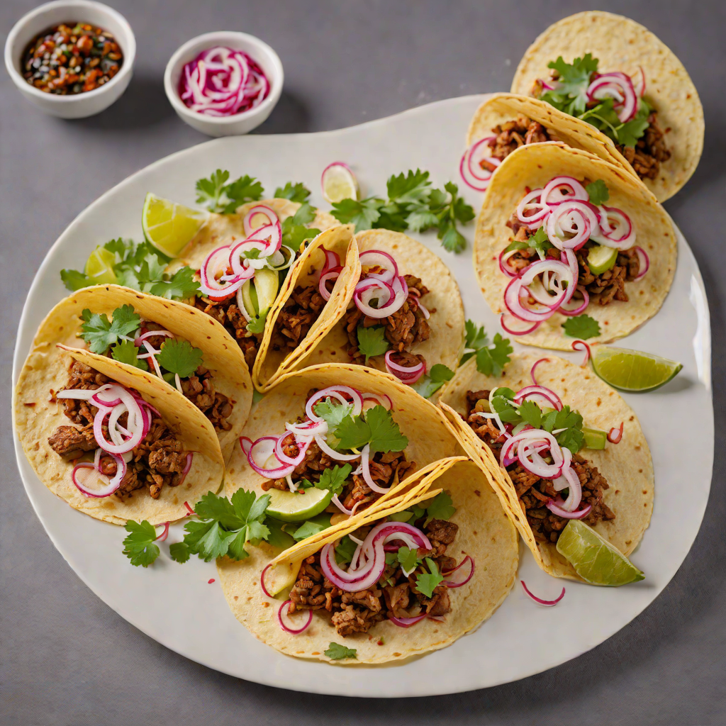 Smoky Coriander and Chili Tacos with Pickled Onions