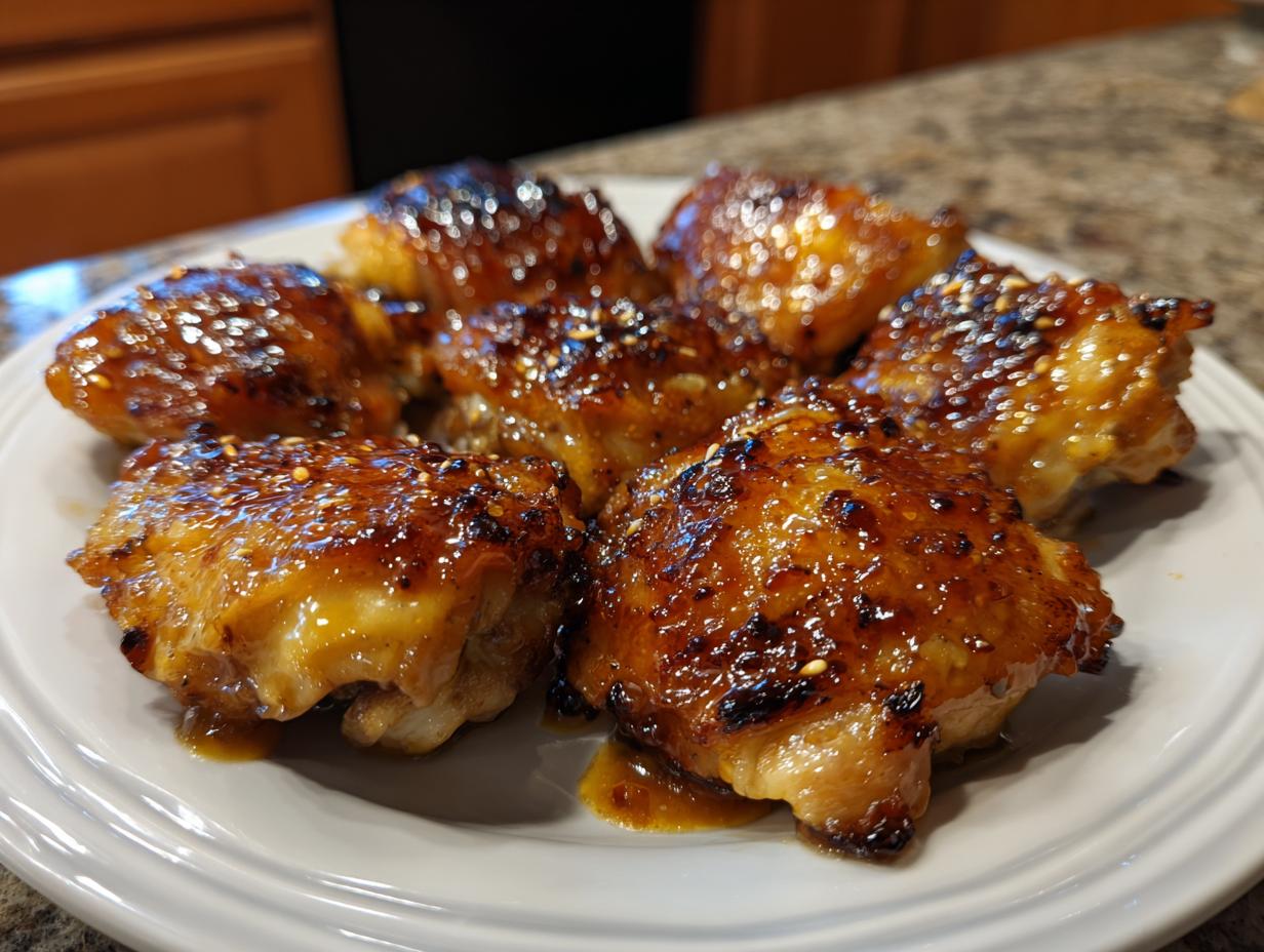 Crispy Sesame-Glazed Chicken Thighs