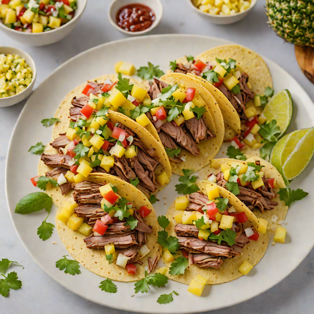 Taco-Style Spiced Pork Shoulder with Pineapple Salsa