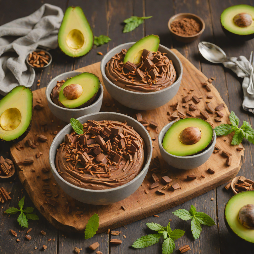 No-Bake Chocolate Avocado Mousse with Cocoa and Maple Syrup