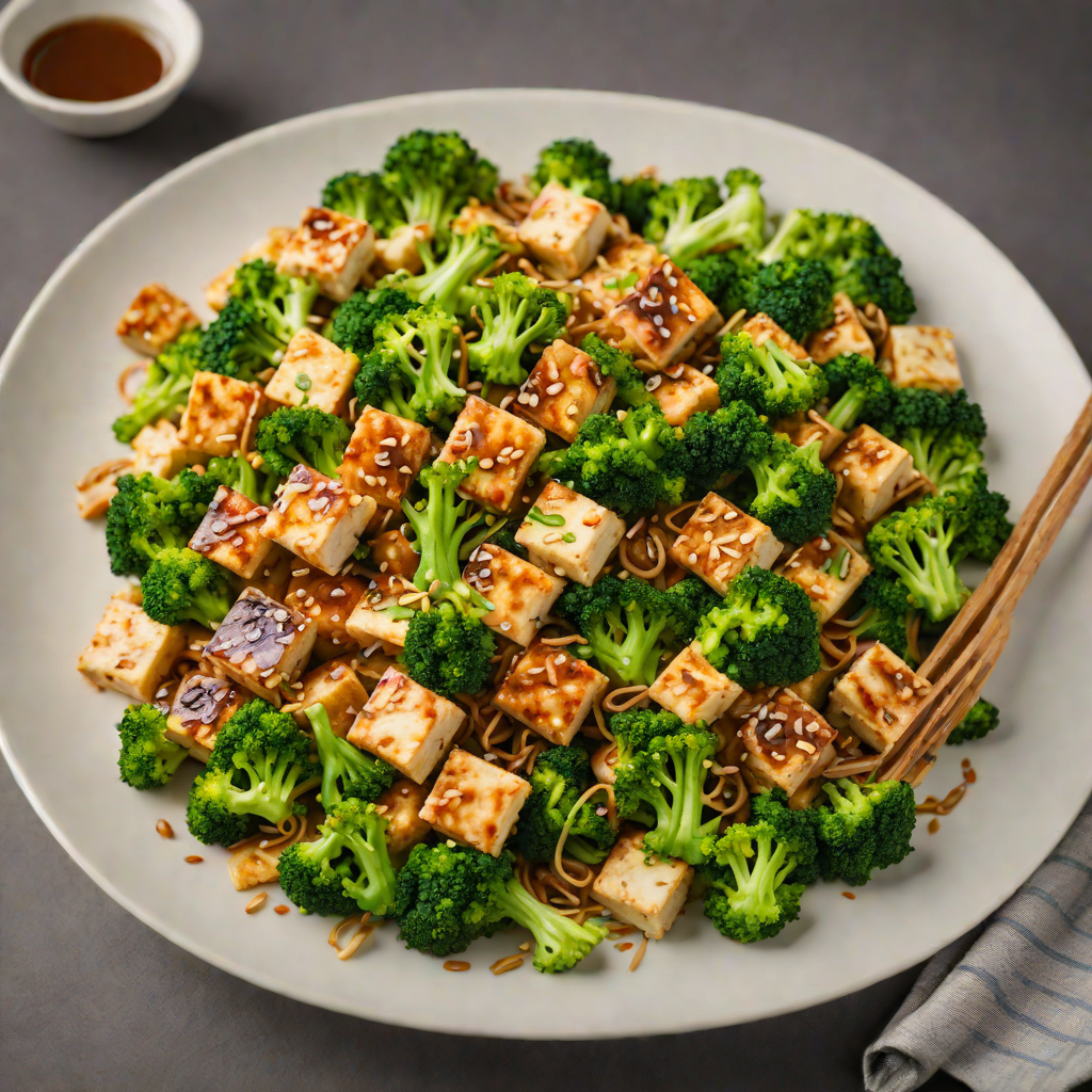 Sautéed Tofu with Ginger-Garlic Broccoli Stir Fry