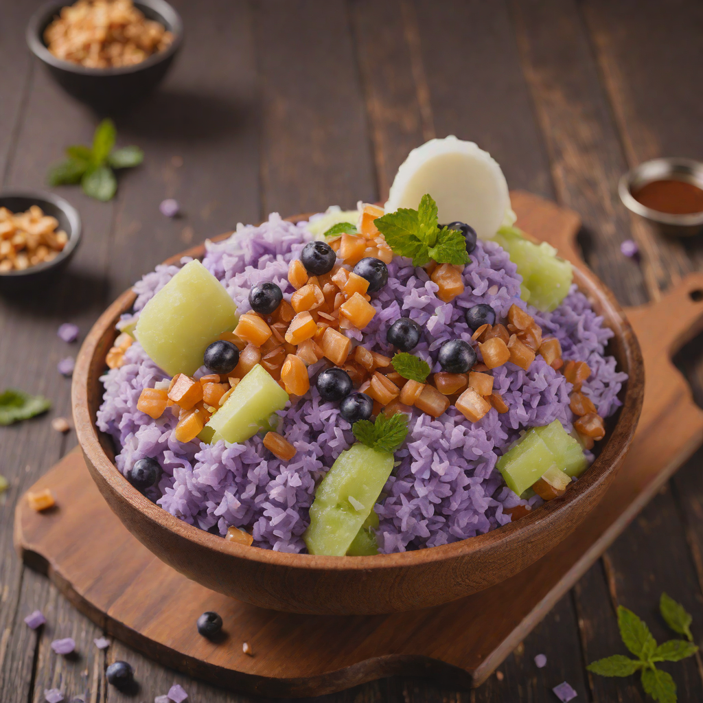 Halo-Halo Shaved Ice with Ube and Sweetened Beans