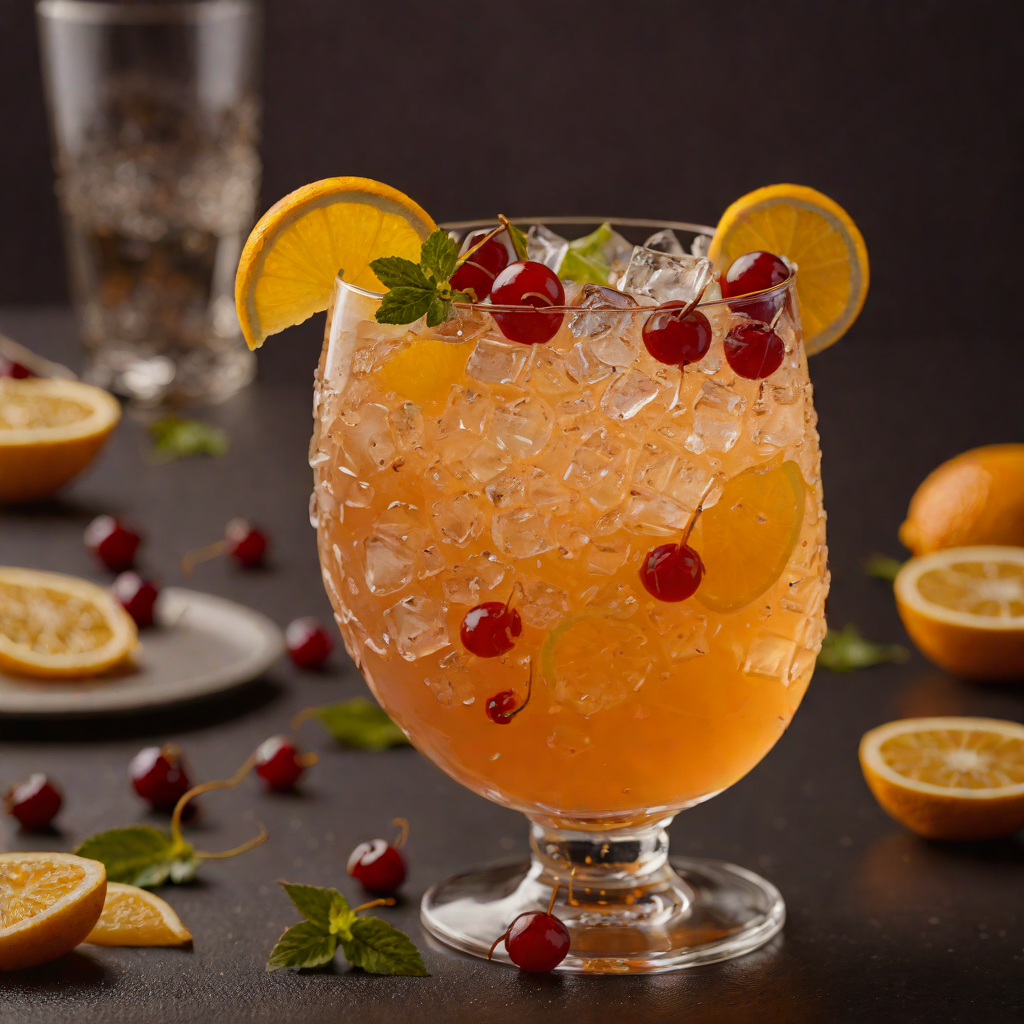 Rum Hurricane with Citrus and Cherry