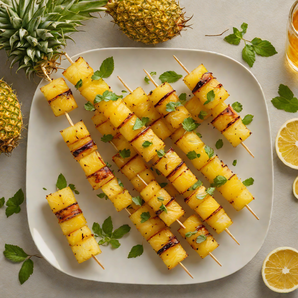 Caribbean Rum-Glazed Pineapple Skewers
