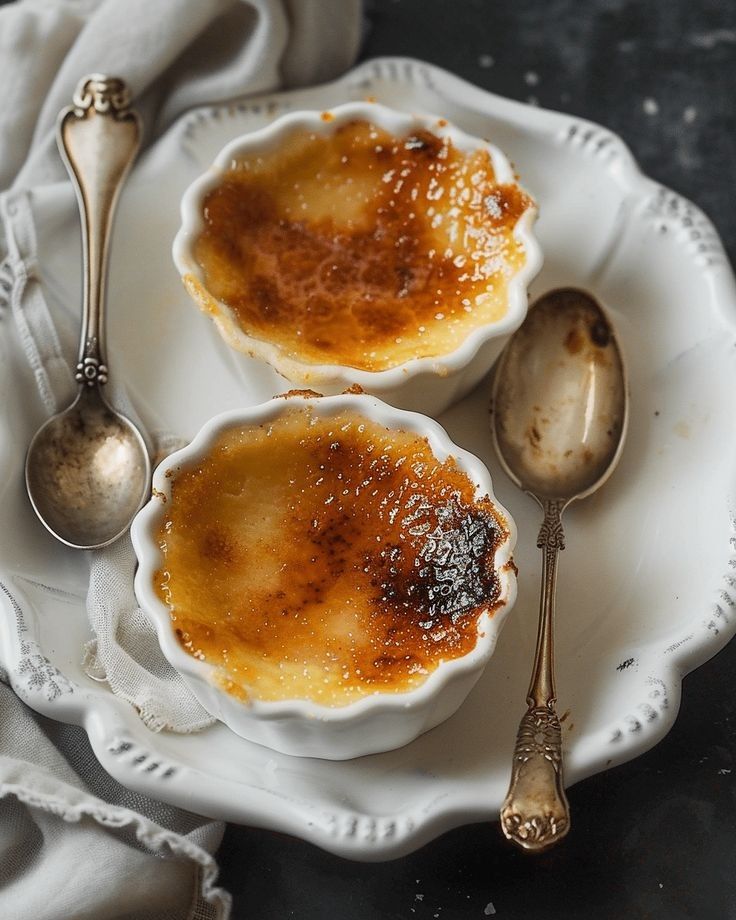Individual Crème Brûlée with Vanilla Bean