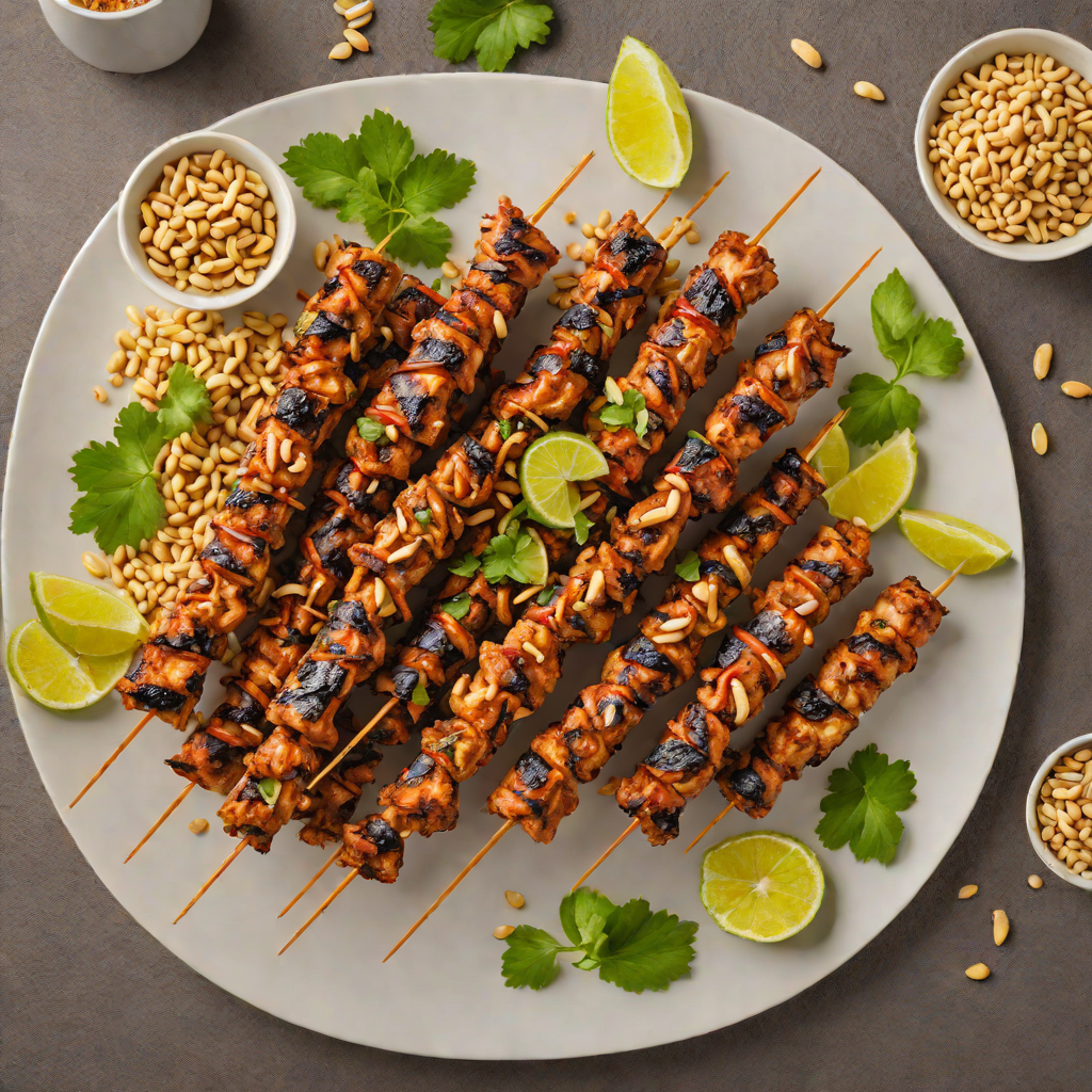 Grilled Suya-Spiced Chicken Skewers with Peanuts