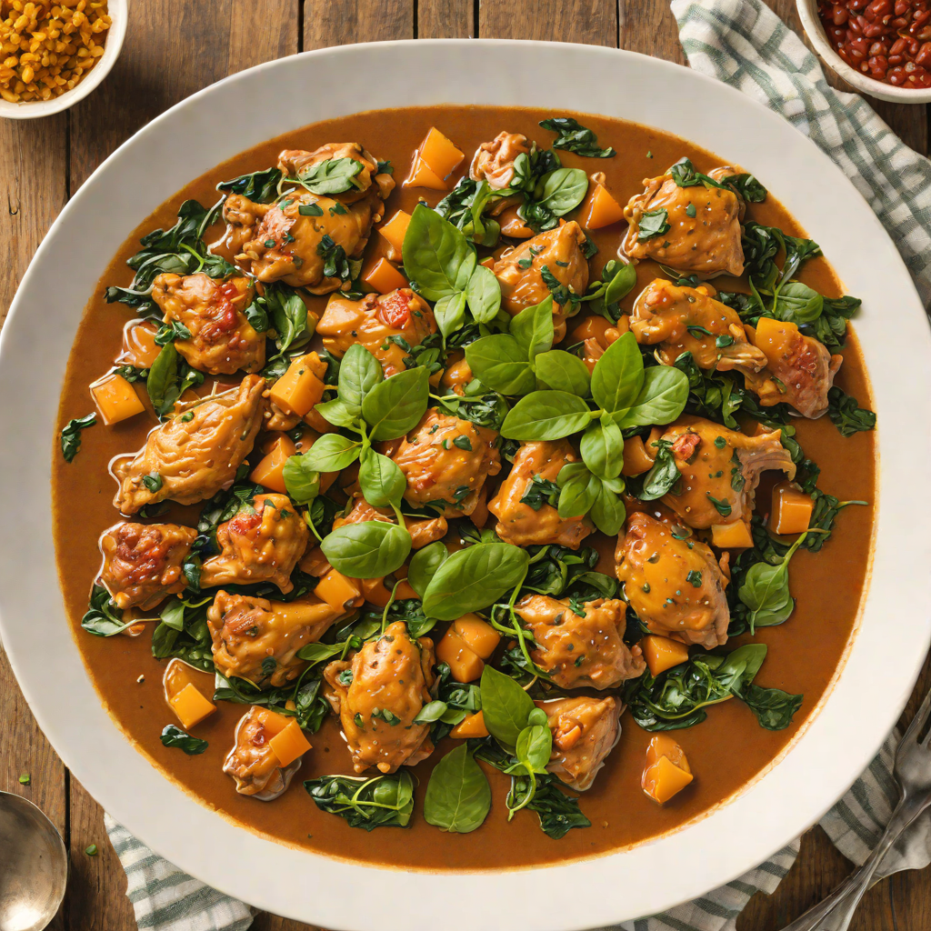 Slow-Simmered Ethiopian Berbere Chicken Stew with Spinach
