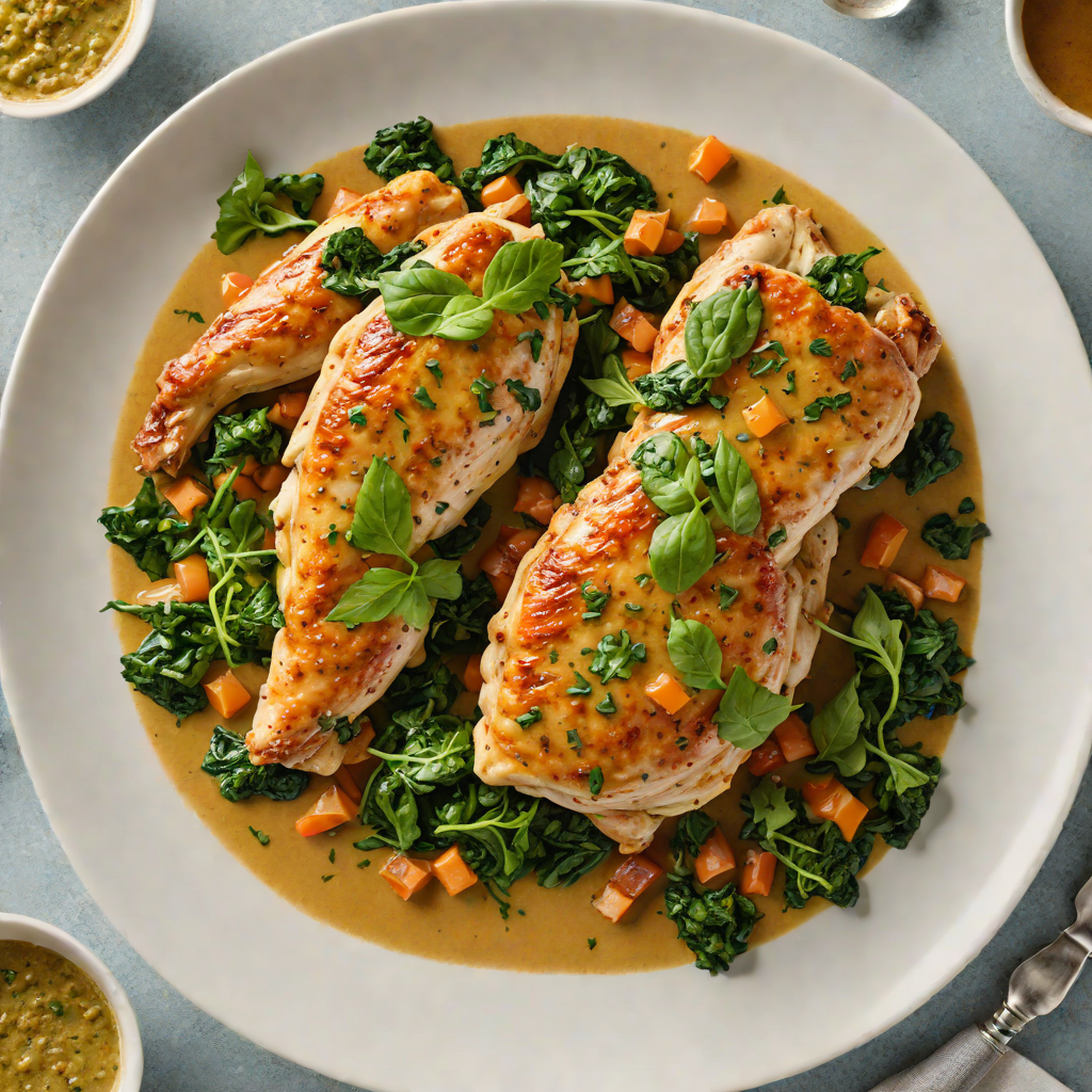 Quick Pan-Seared Berbere Chicken with Coconut Spinach Sauce