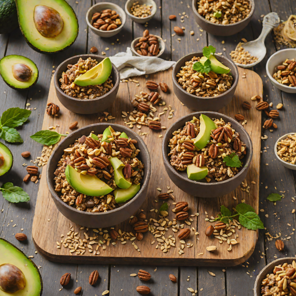 No-Bake Chocolate Avocado Mousse with Walnut Crumble