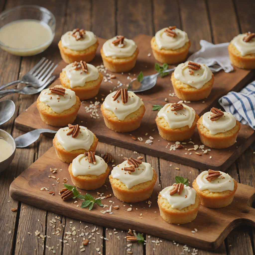 Mini Gooey Butter Cakes with Cream Cheese Glaze