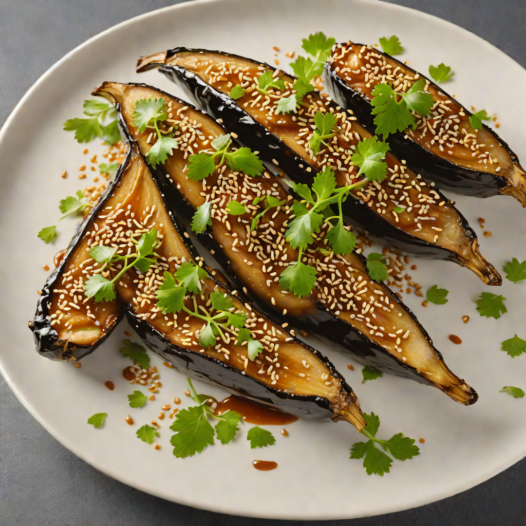 Steamed Miso-Glazed Eggplant with Sesame and Scallions