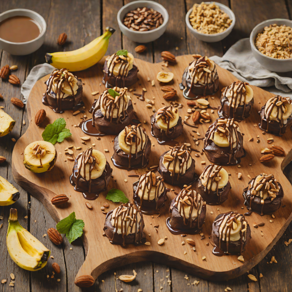 Pan-Seared Chocolate Banana Bites with Nut Butter Drizzle