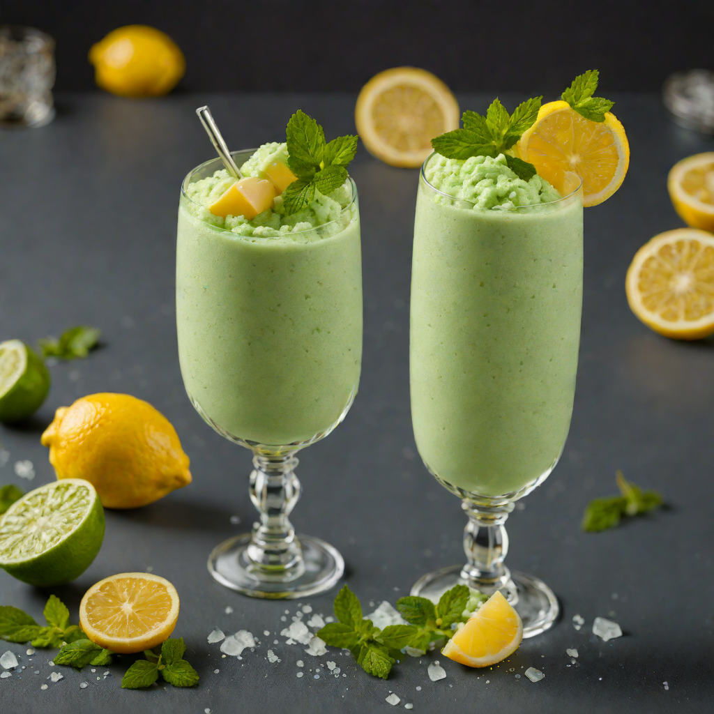 Icy Mint and Lemon Frozen Yogurt Smoothie