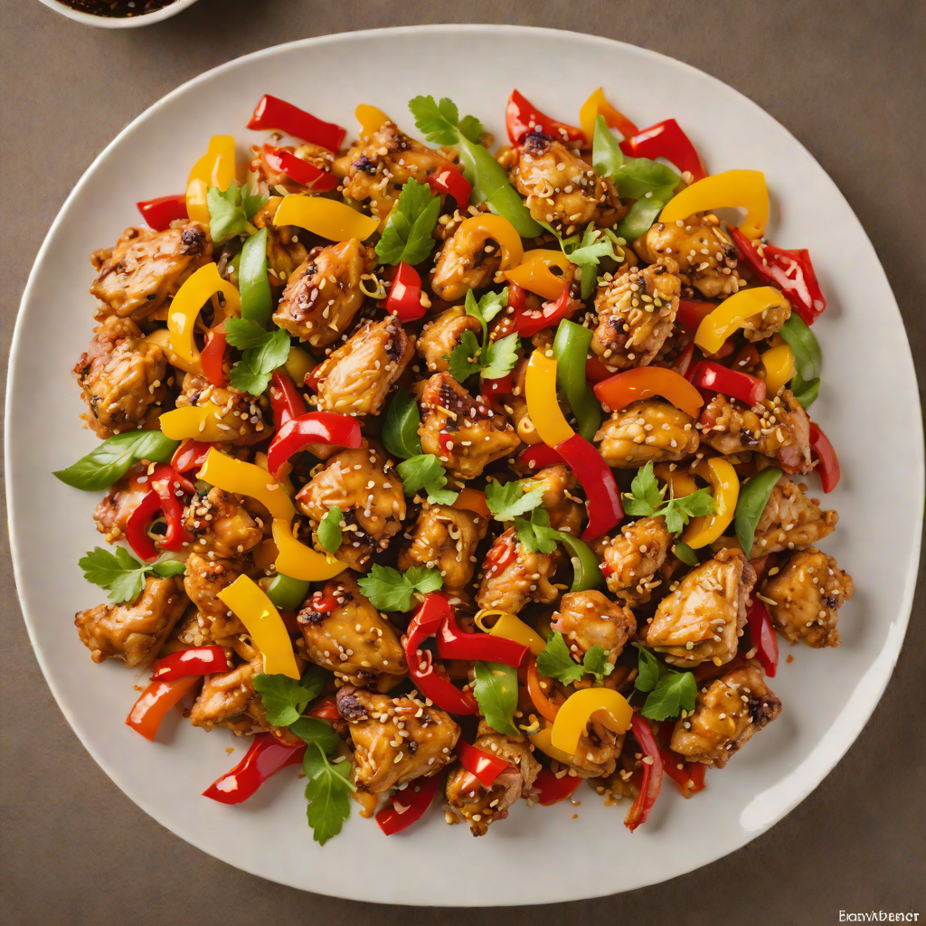 Stir-Fried Popular Chicken with Garlic and Bell Peppers