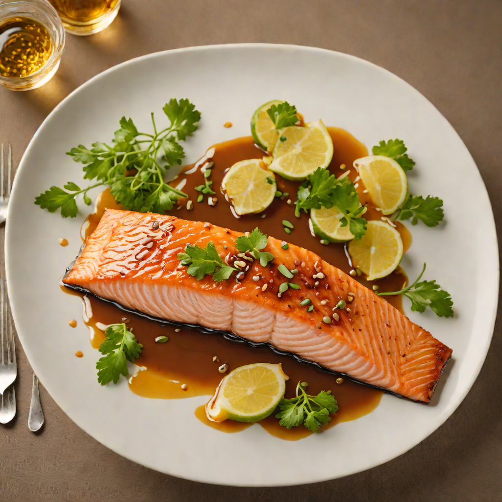 Pan-Seared Popular Salmon with Honey Soy Glaze