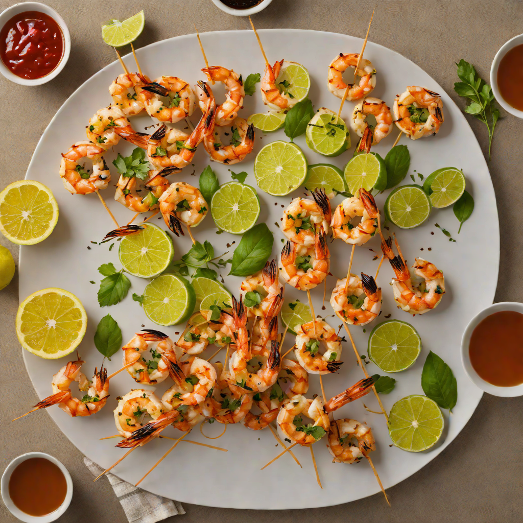 Citrus-Marinated Grilled Shrimp Skewers with Chili-Lime Sauce