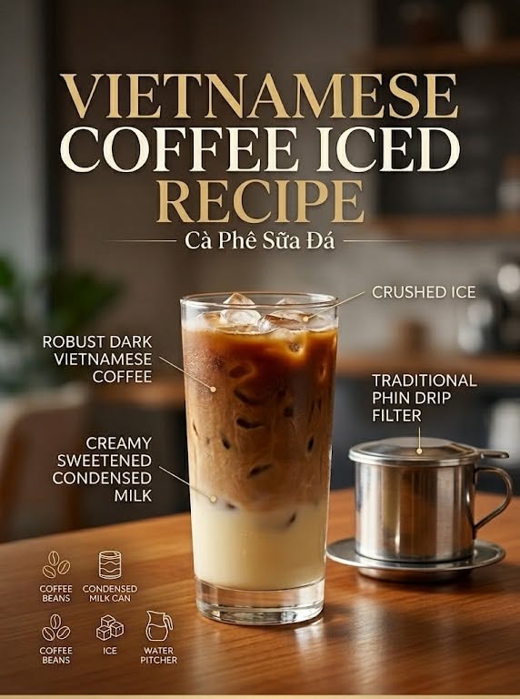 Vietnamese-Style Iced Coffee with Sweetened Condensed Milk