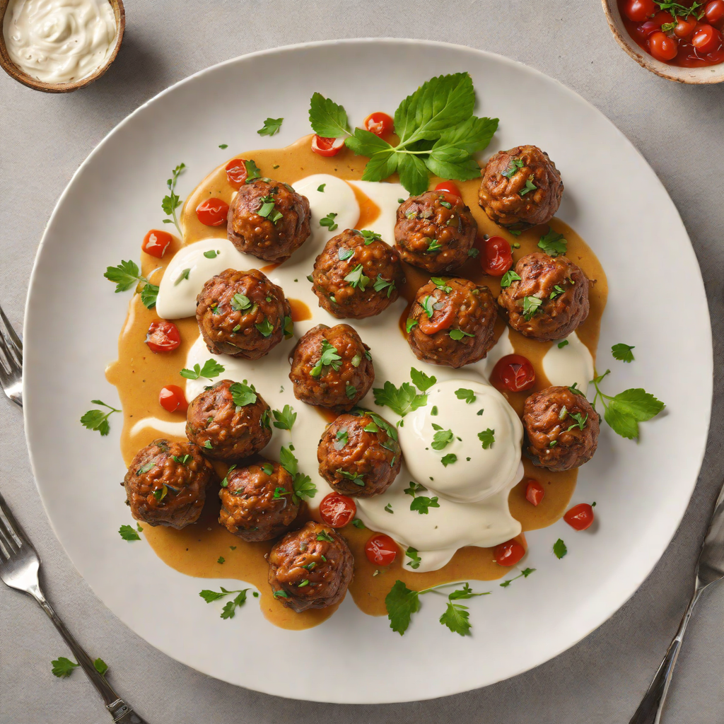 Psychological Thriller-Inspired Spiced Lamb Meatballs with Yogurt Sauce