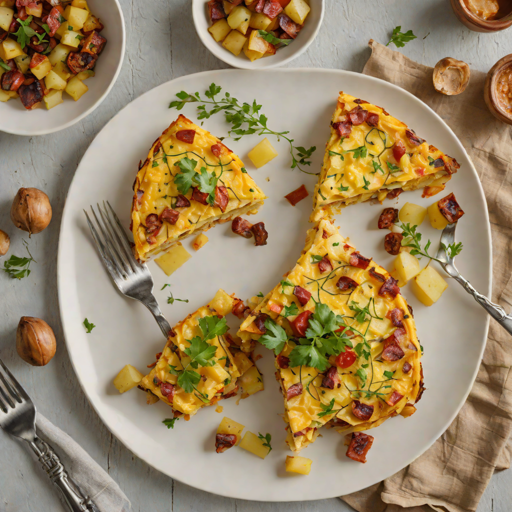 Concealed Layers Spanish Tortilla with Chorizo and Potatoes