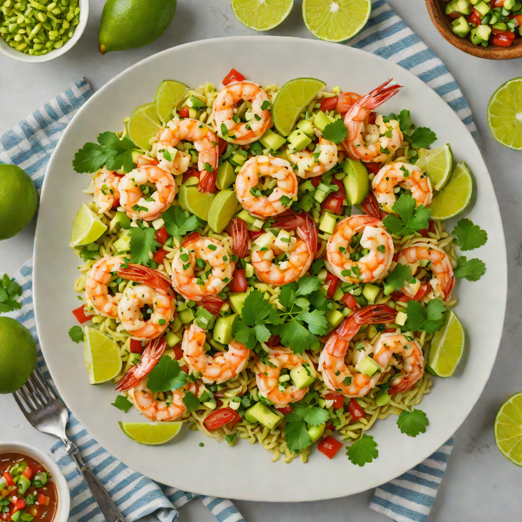 Cilantro-Lime Shrimp Skillet with Avocado Salsa
